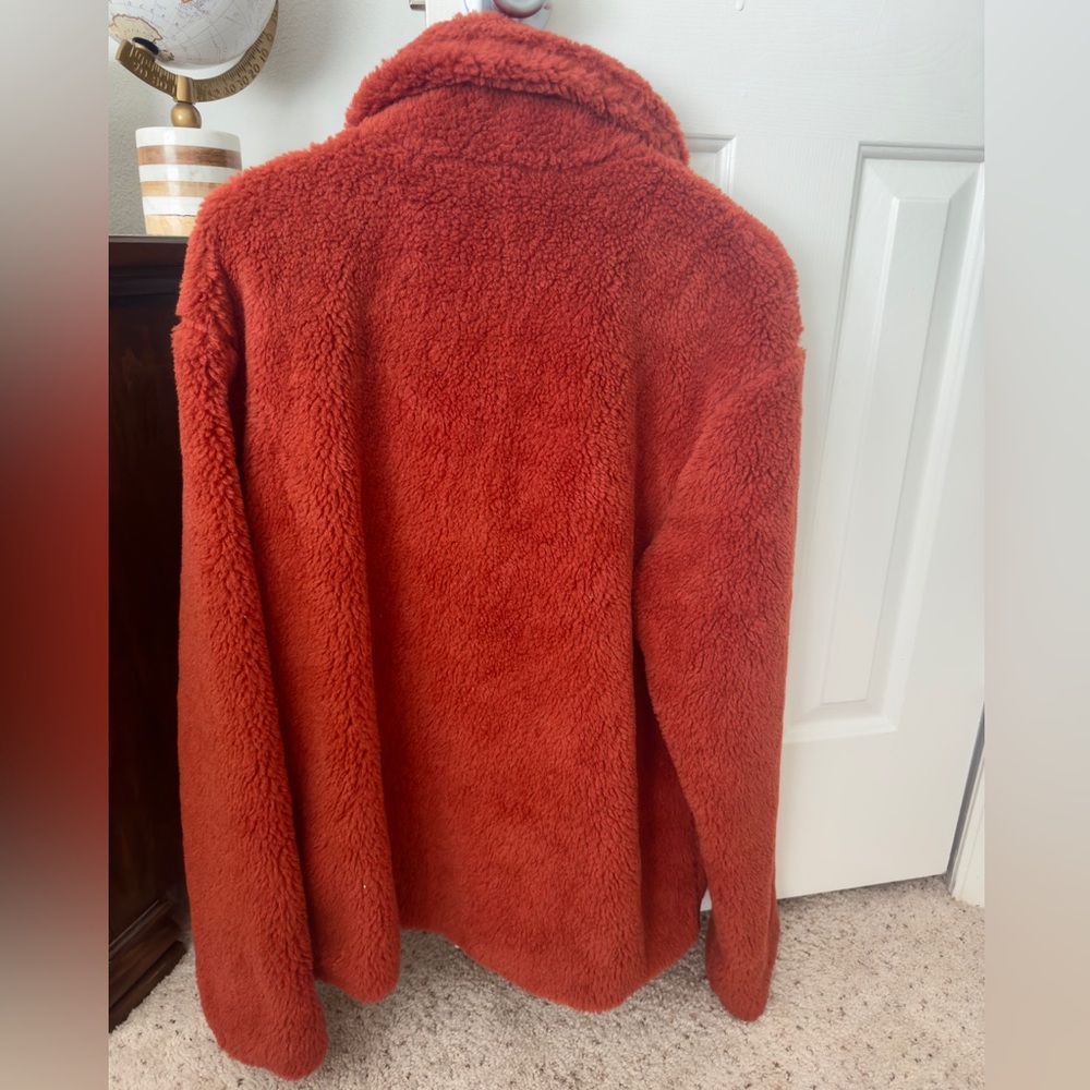 Topshop Rust Teddy Jacket - Picture 4 of 4